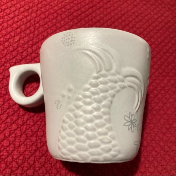 STARBUCKS 2016 Gray Coffee Cup 12 oz Embossed Mermaid Siren Tail Anniversary Mug - Picture 4 of 7